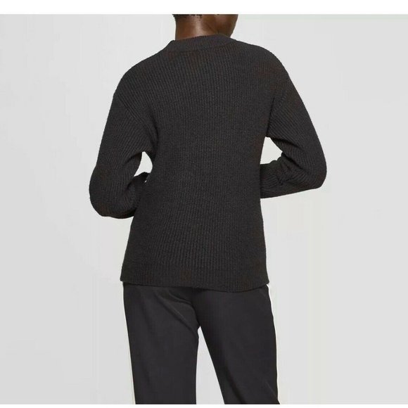 Women's Long Sleeve Crew Neck Embroidered Sweater - Picture 3 of 4